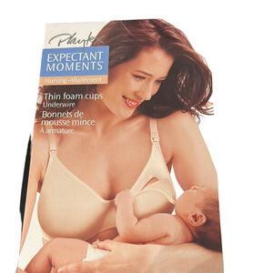 Playtex Expectant Moments Nursing Bra Cream Size 36C